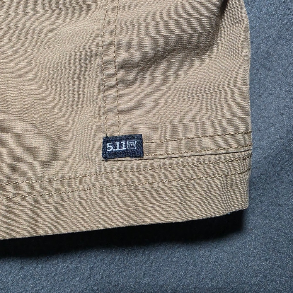 5.11 Tactical Series Mens Khaki Ripstop Cargo Shorts Size 36 Tan Hiking Work 511 - Picture 10 of 13